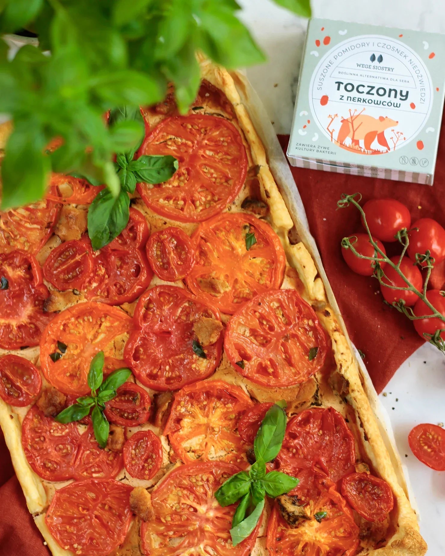 Tarta bardzo pomidorowa z Toczonym z nerkowców 📋 PRZEPIS: Roślinka Cieknie