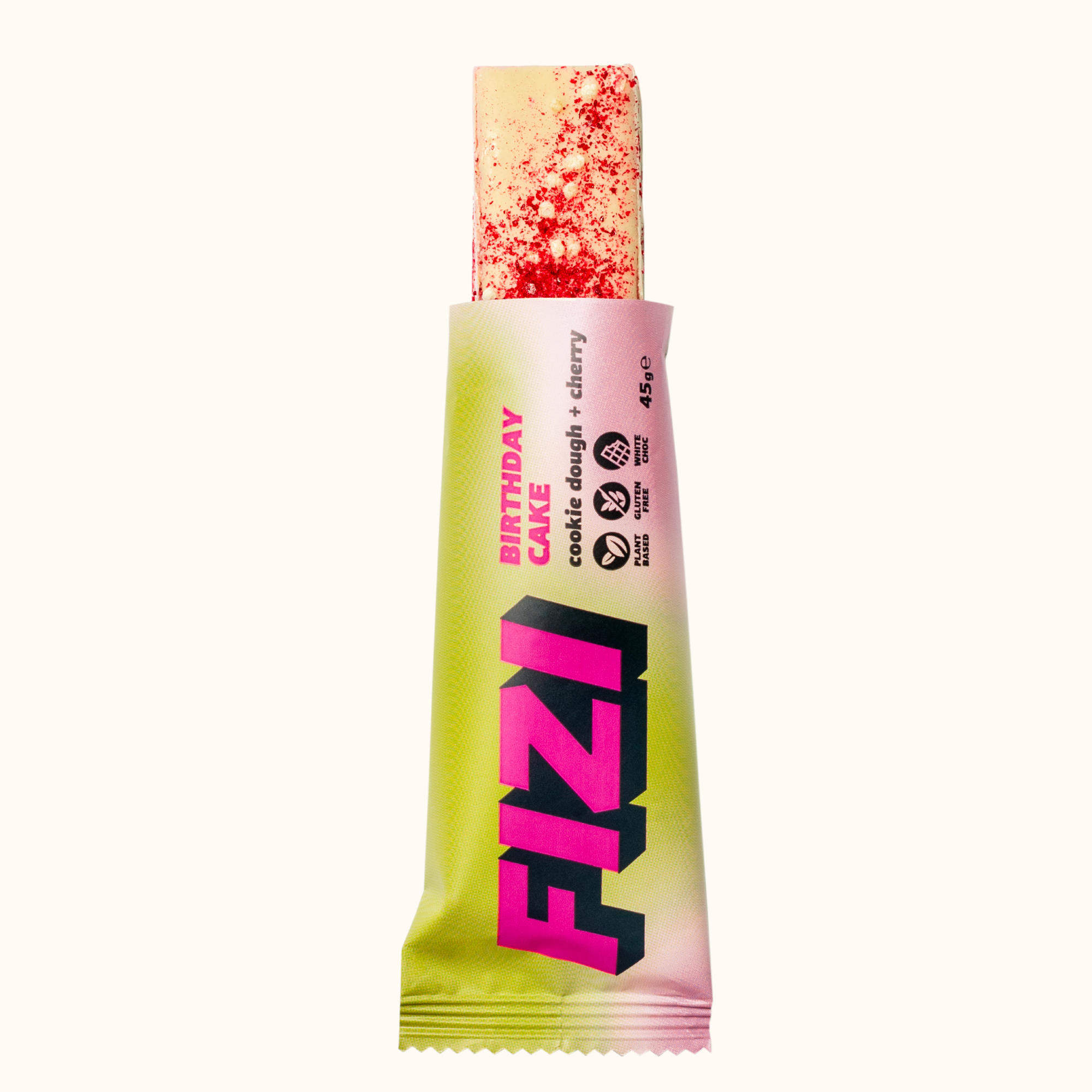FIZI baton w białej polewie COOKIE DOUGH+CHERRY 45g
