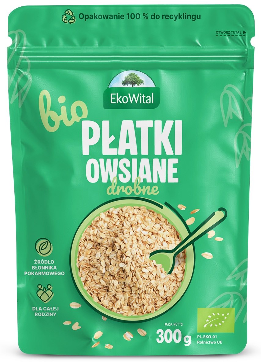 Płatki owsiane drobne BIO 300 g Eko-Wital