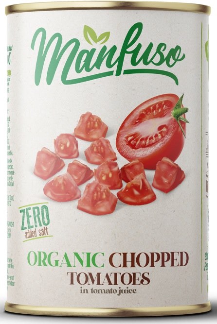 Pomidory w kawałkach BIO 400 g Manfuso