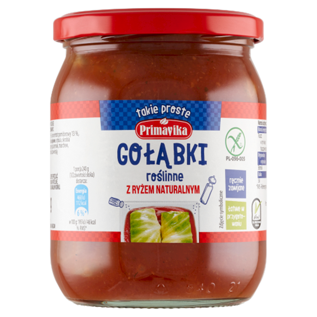 Primavika Gołąbki roślinne z ryżem naturalnym bezglutenowe 480g
