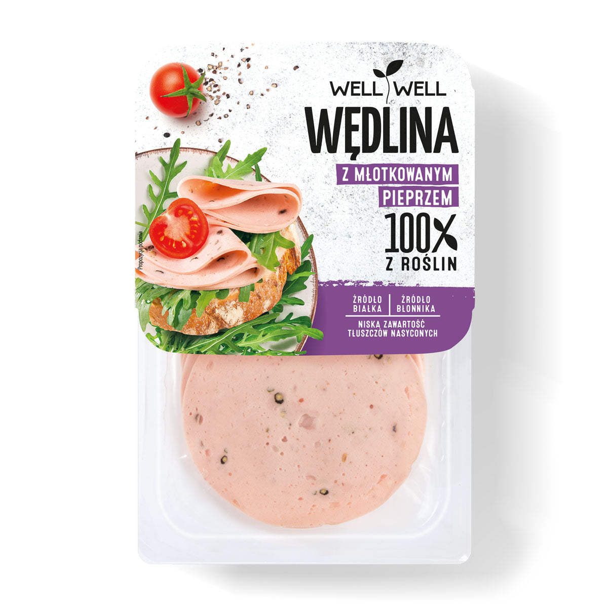 Well Well Wędlina sojowa z młotkowanym pieprzem 100 g