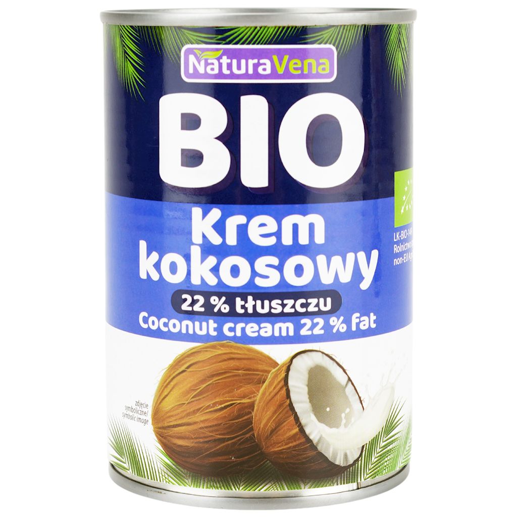Mleczko kokosowe 22% tł BIO 400 g Naturavena