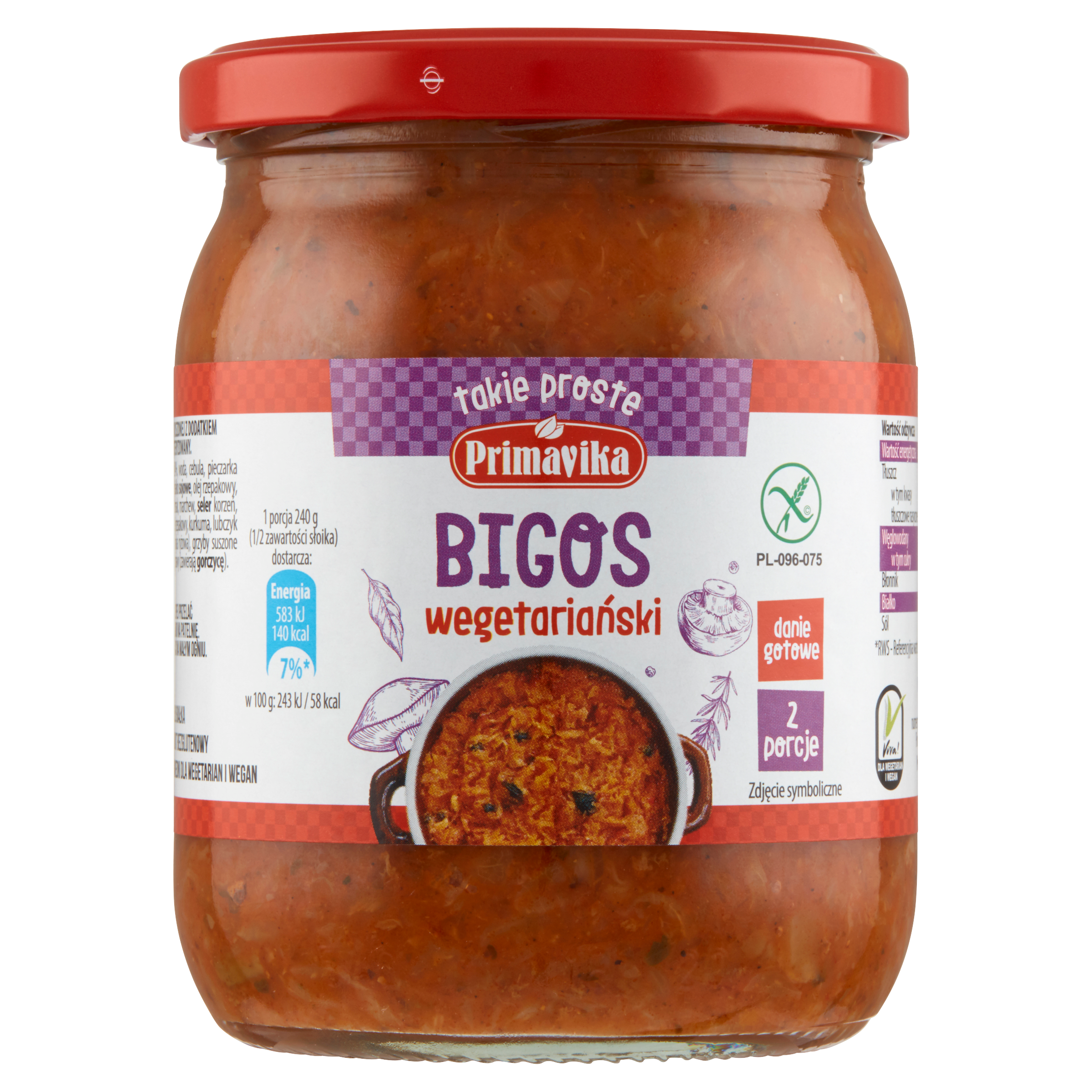 Wegański bigos bezglutenowy 480g Primavika