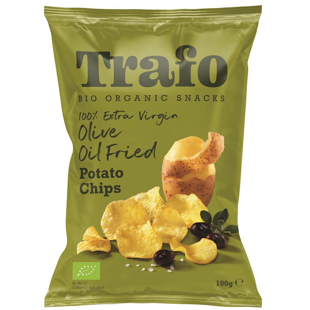 Chipsy ziemniaczane smażone na oliwie z oliwek BIO 100g TRAFO