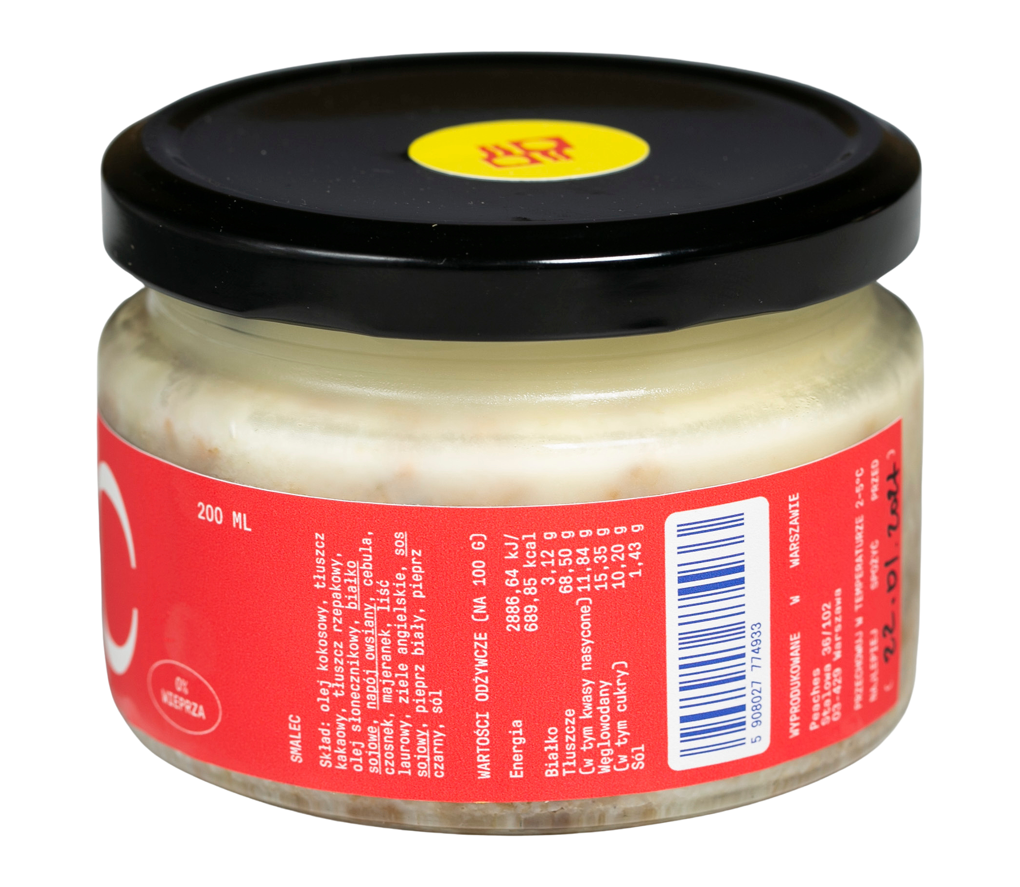 Smalec roślinny z cebulką i majerankiem 200 ml Peaches Gastro Girls