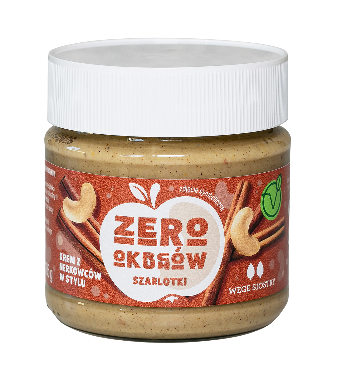 Zero Okruchów Szarlotki - Krem z nerkowców z jabłkiem i cynamonem 185 g