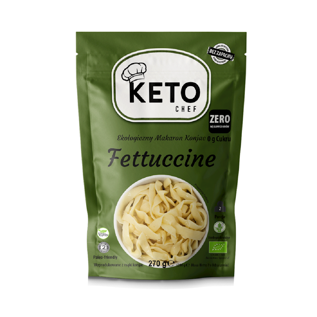 Makaron konjac fettuccine bezglutenowy BIO 270g KETO CHEF