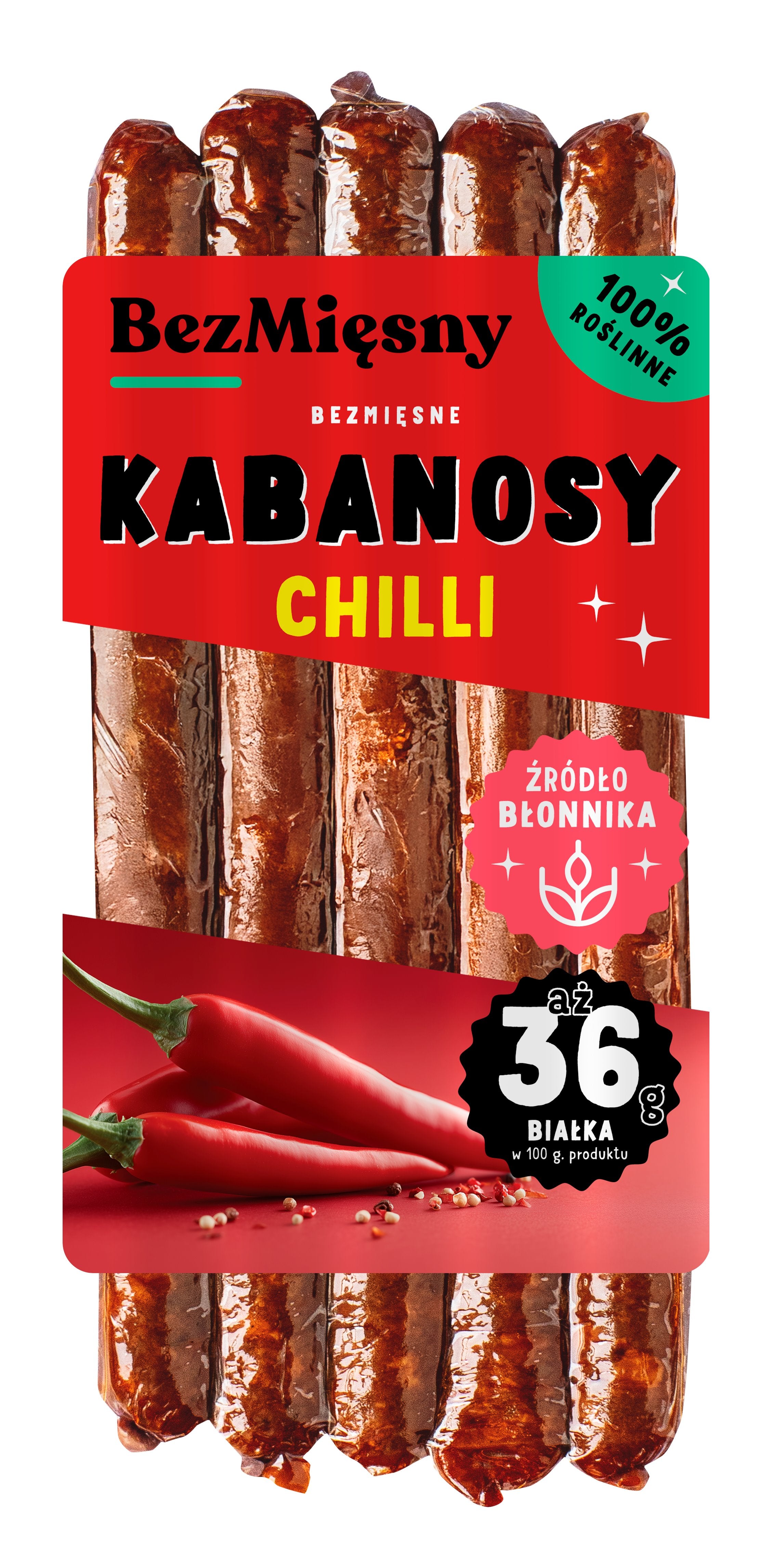 Bezmięsne Kabanosy Chilli 160g