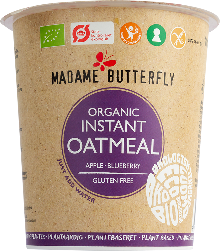 Owsianka błyskawiczna jabłko jagoda bezglutenowa BIO 55g Madame Butterfly