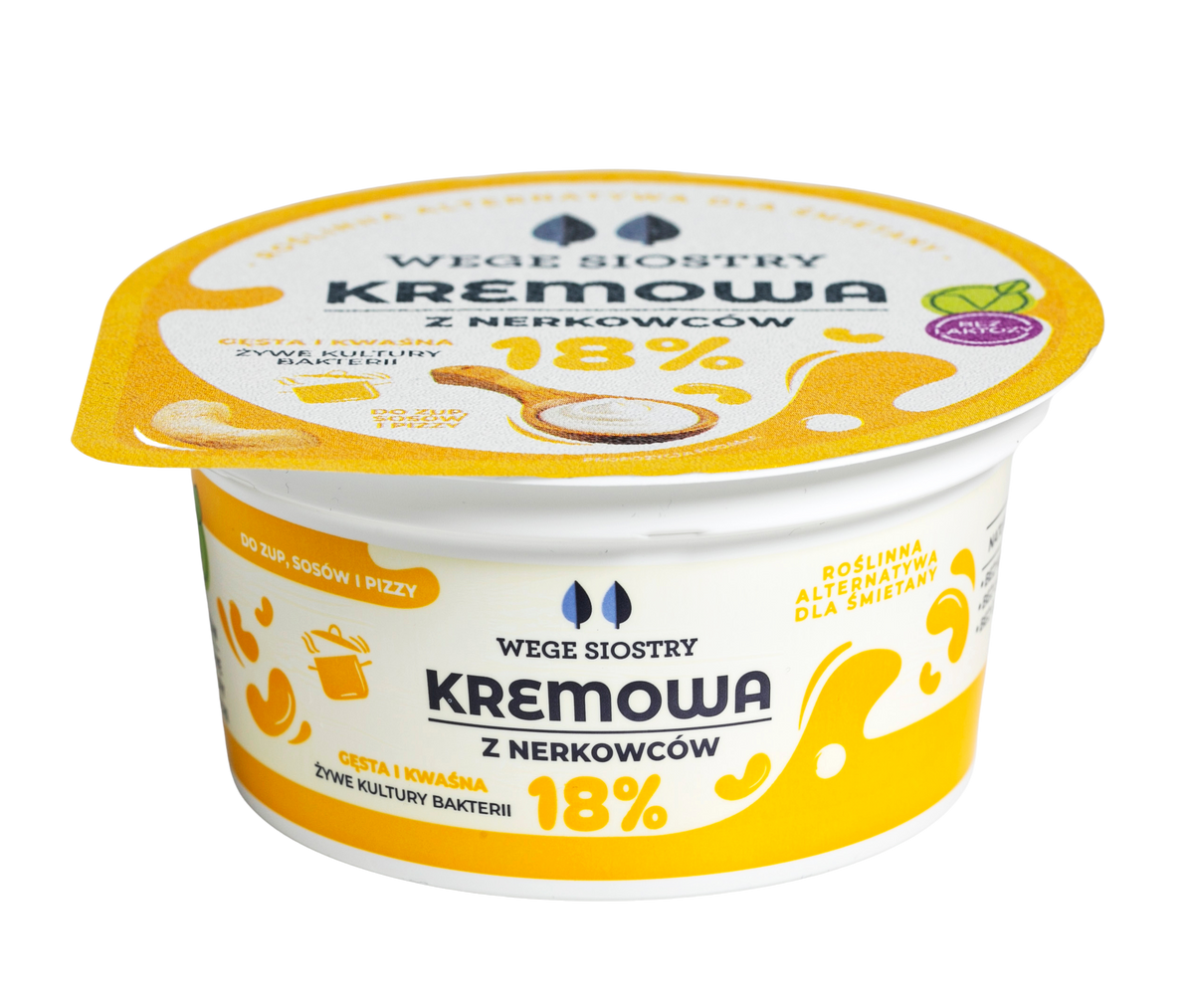 Kremowa 18% kwaśna na bazie nerkowców 150 g
