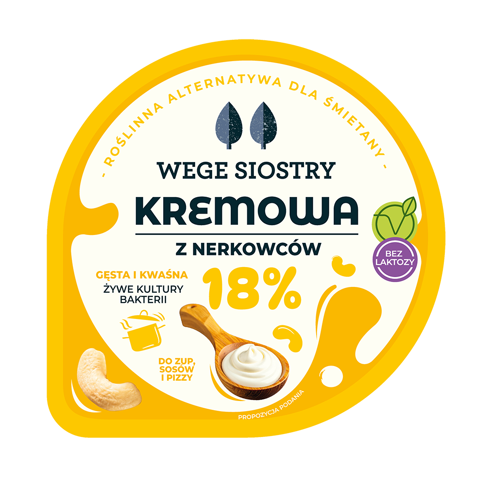 Kremowa 18% kwaśna na bazie nerkowców 150 g