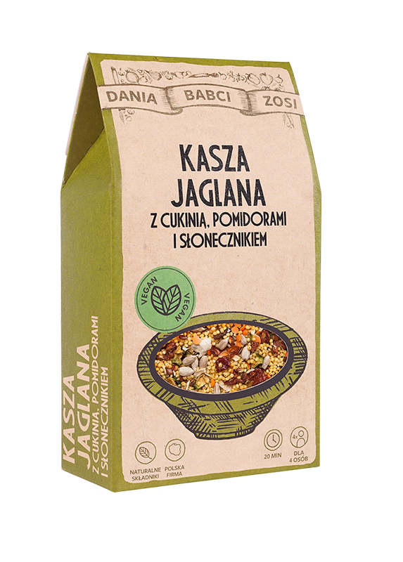 SYS FOOD Kasza jaglana z cukinią, pomidorami i słonecznikiem 250 g