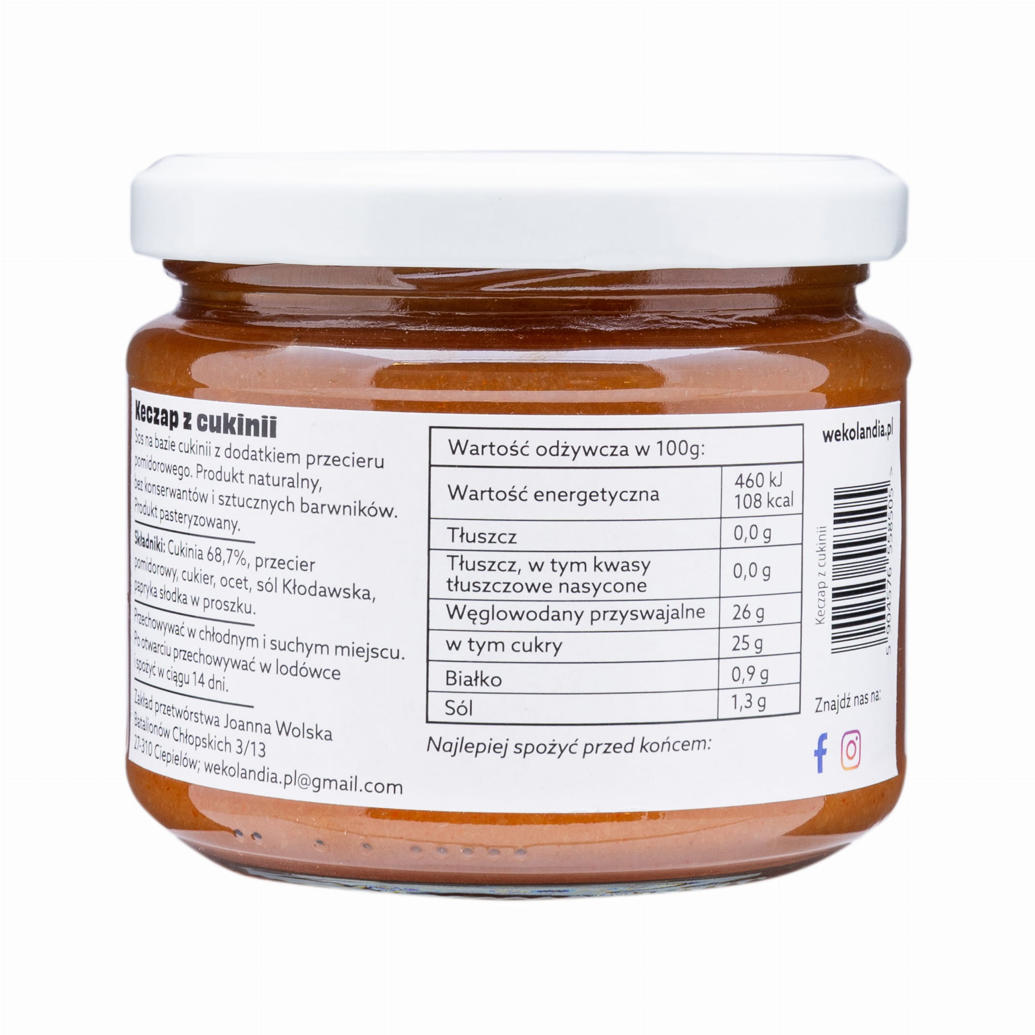 Wekolandia Keczap z cukinii 300 g