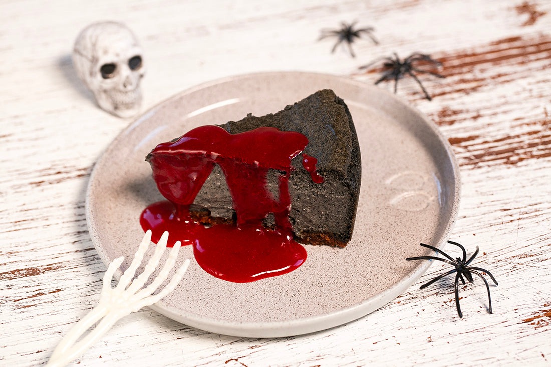 Czarny sernik na Halloween