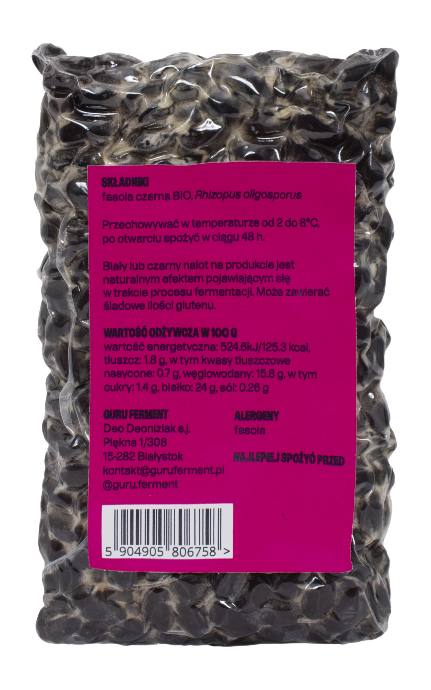 Guru Tempeh z czarnej fasoli 200g