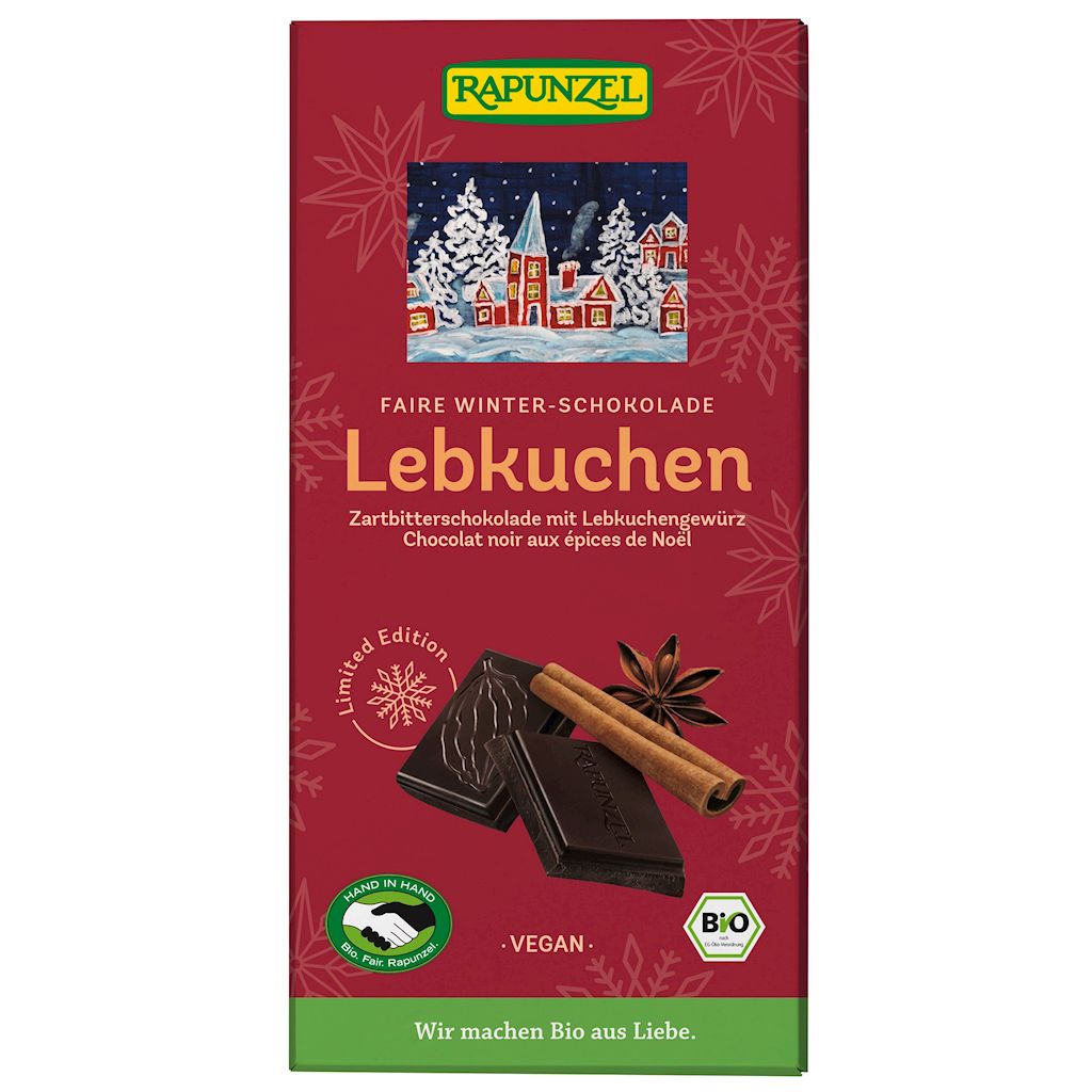 Czekolada gorzka z przyprawą do piernika BIO 80 g RAPUNZEL (produkt sezonowy)