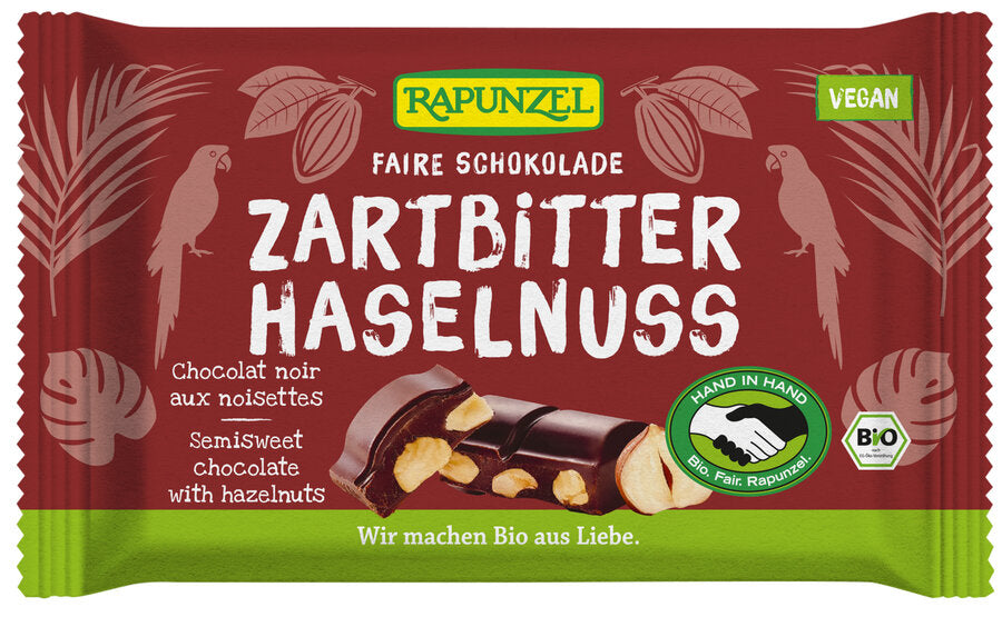 Czekolada gorzka z orzechami laskowymi BIO 100 g RAPUNZEL