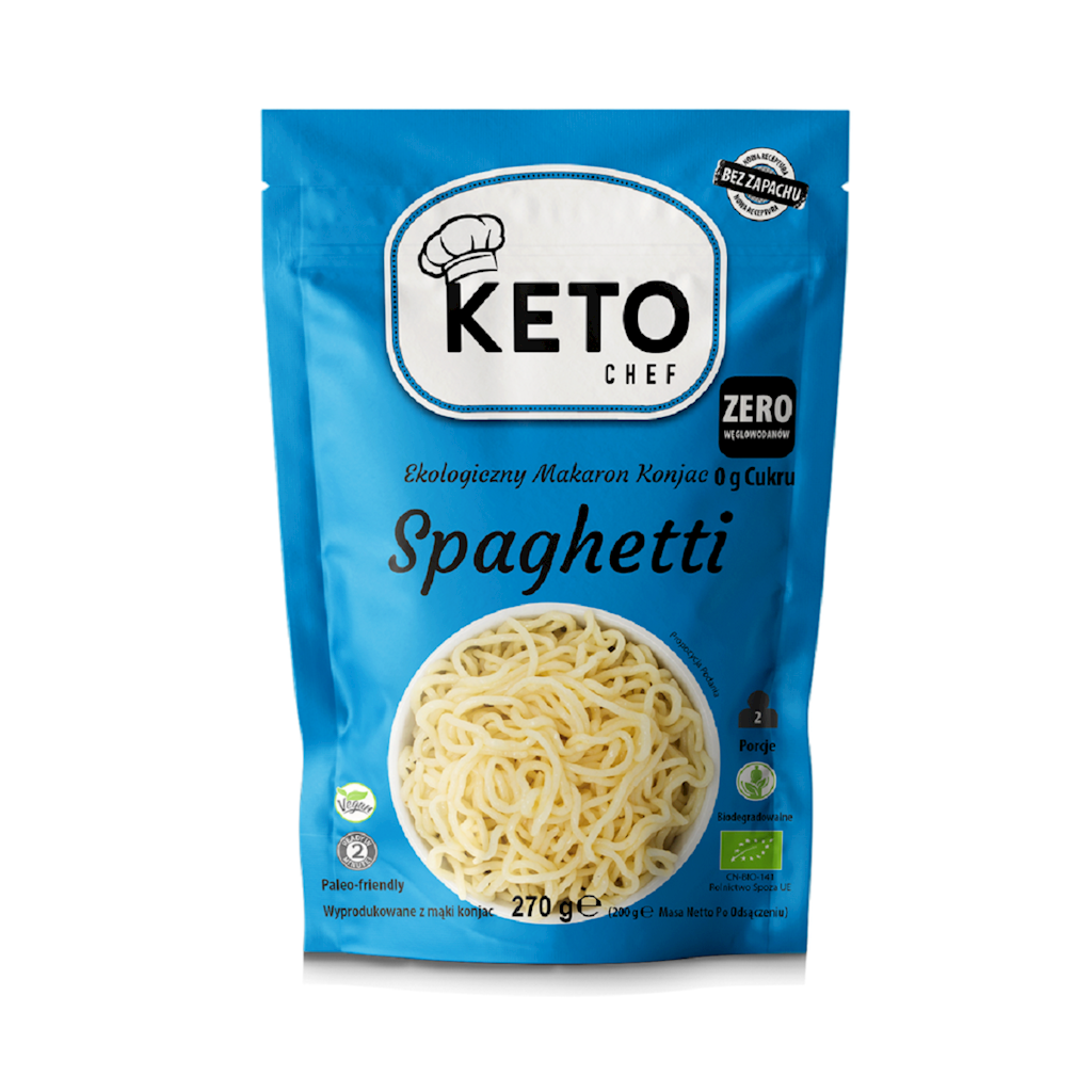 Makaron konjac Spaghetti bezglutenowy BIO 270g KETO CHEF