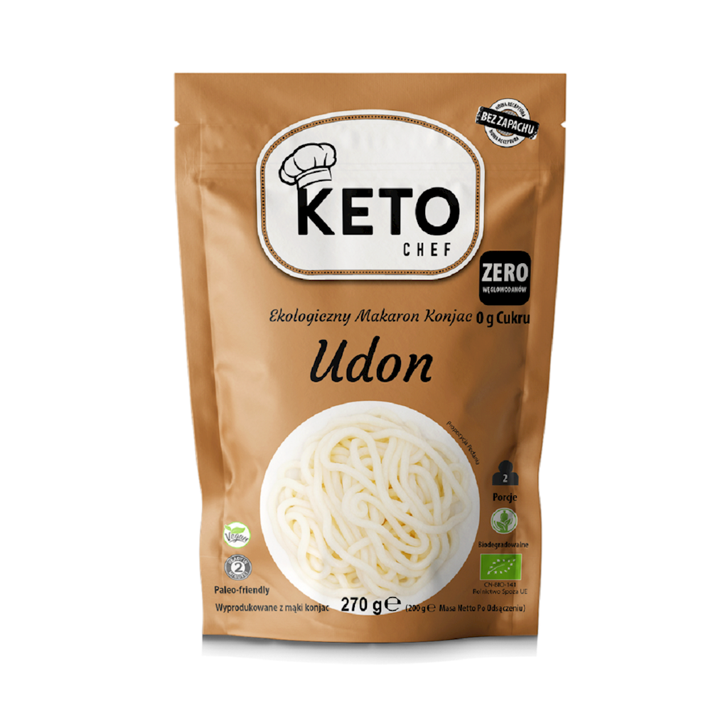 Makaron konjac Udon bezglutenowy BIO 270g KETO CHEF
