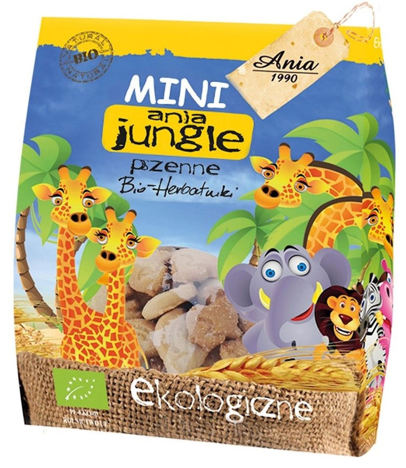 Herbatniki mini jungle pszenne BIO 100 g ANIA