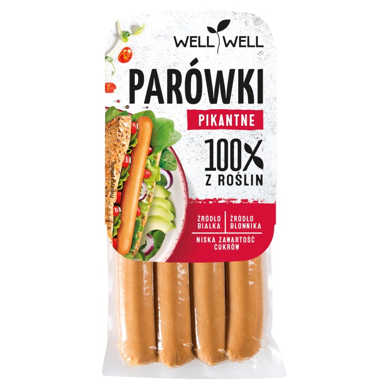 Well Well Parówki roślinne pikantne 200 g
