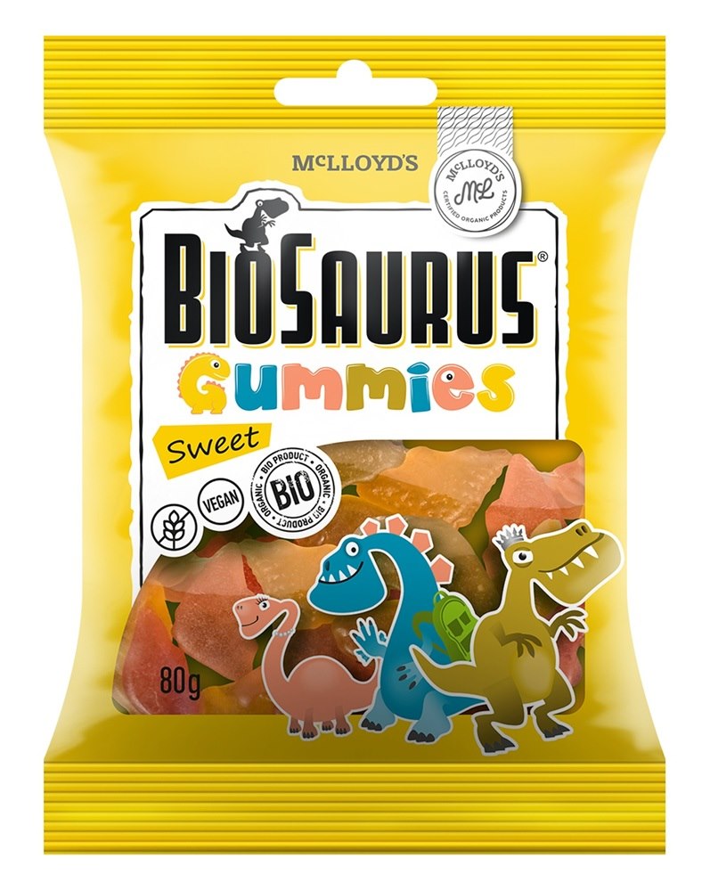Żelki słodkie bezglutenowe BIO 80 g BioSaurus