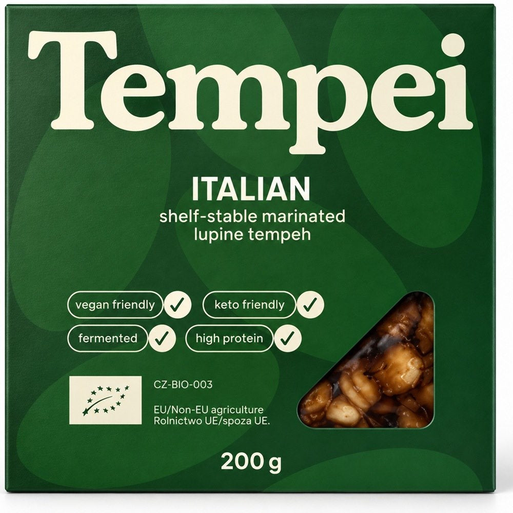 Tempeh z łubinu marynowany w stylu włoskim BIO 200 g TEMPEI
