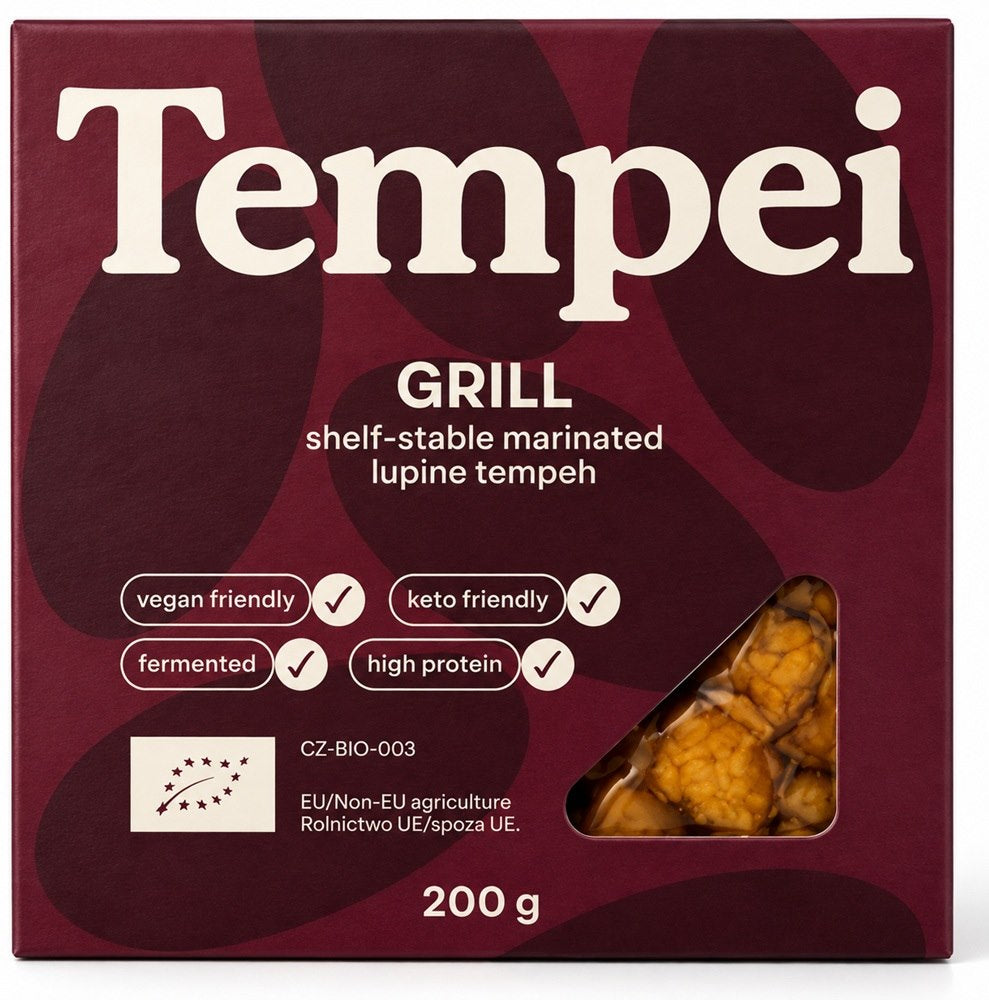 Tempeh z łubinu marynowany grillowany BIO 200 g TEMPEI