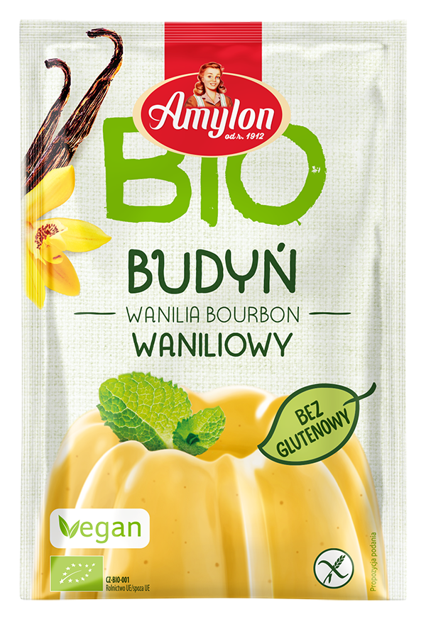 AMYLON Budyń o smaku waniliowym bezglutenowy BIO 40 g