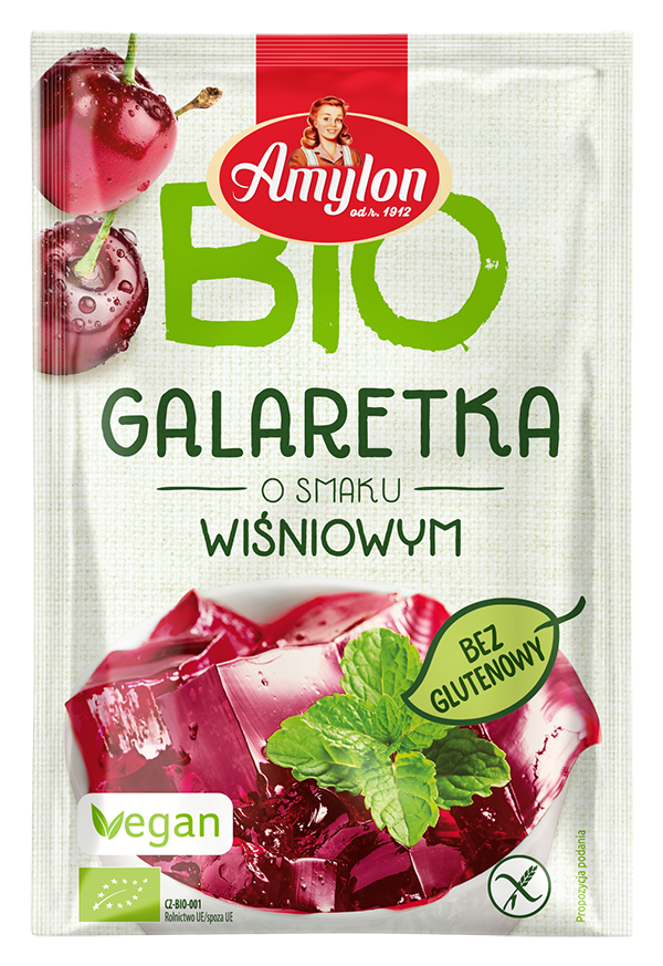 AMYLON Galaretka z agarem wiśniowa bezglutenowa BIO 40g