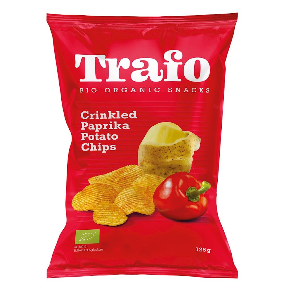 Chipsy ziemniaczane karbowane paprykowe BIO 125 g TRAFO