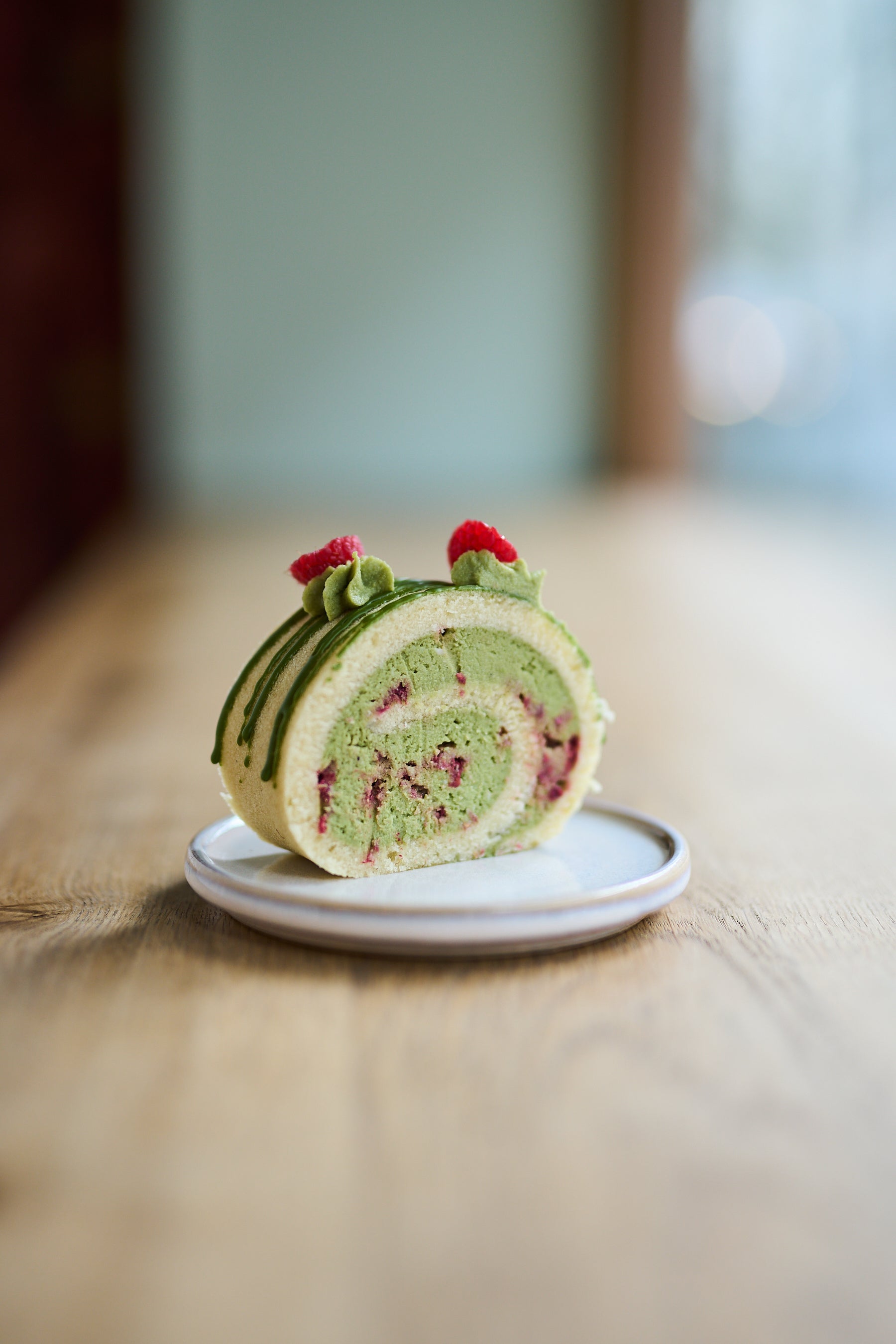Pakiet na roladę z kremem matcha i malinami od MOYA MATCHA