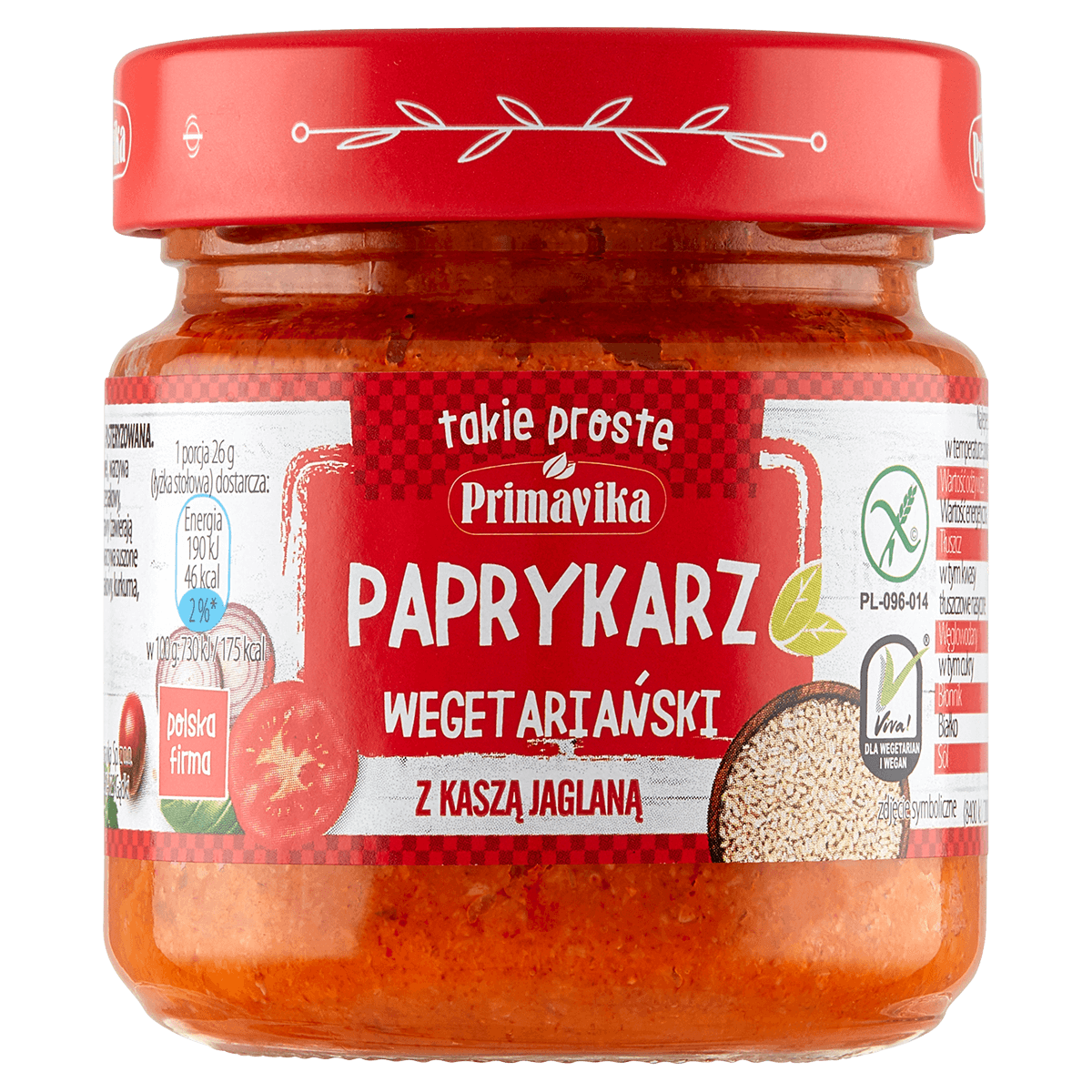 Primavika Paprykarz wegetariański z kaszą jaglaną 160g