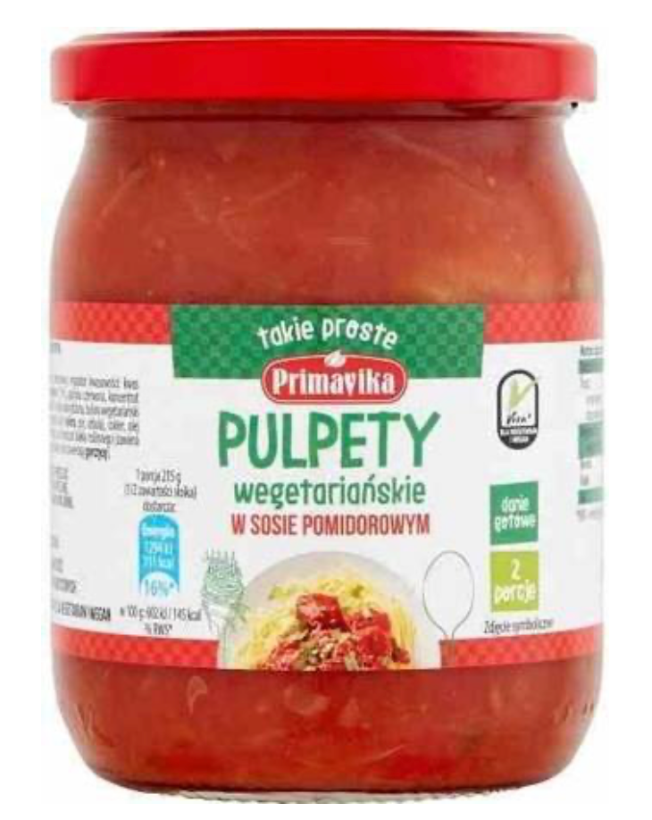 Primavika Pulpety roślinne w sosie pomidorowym 430g