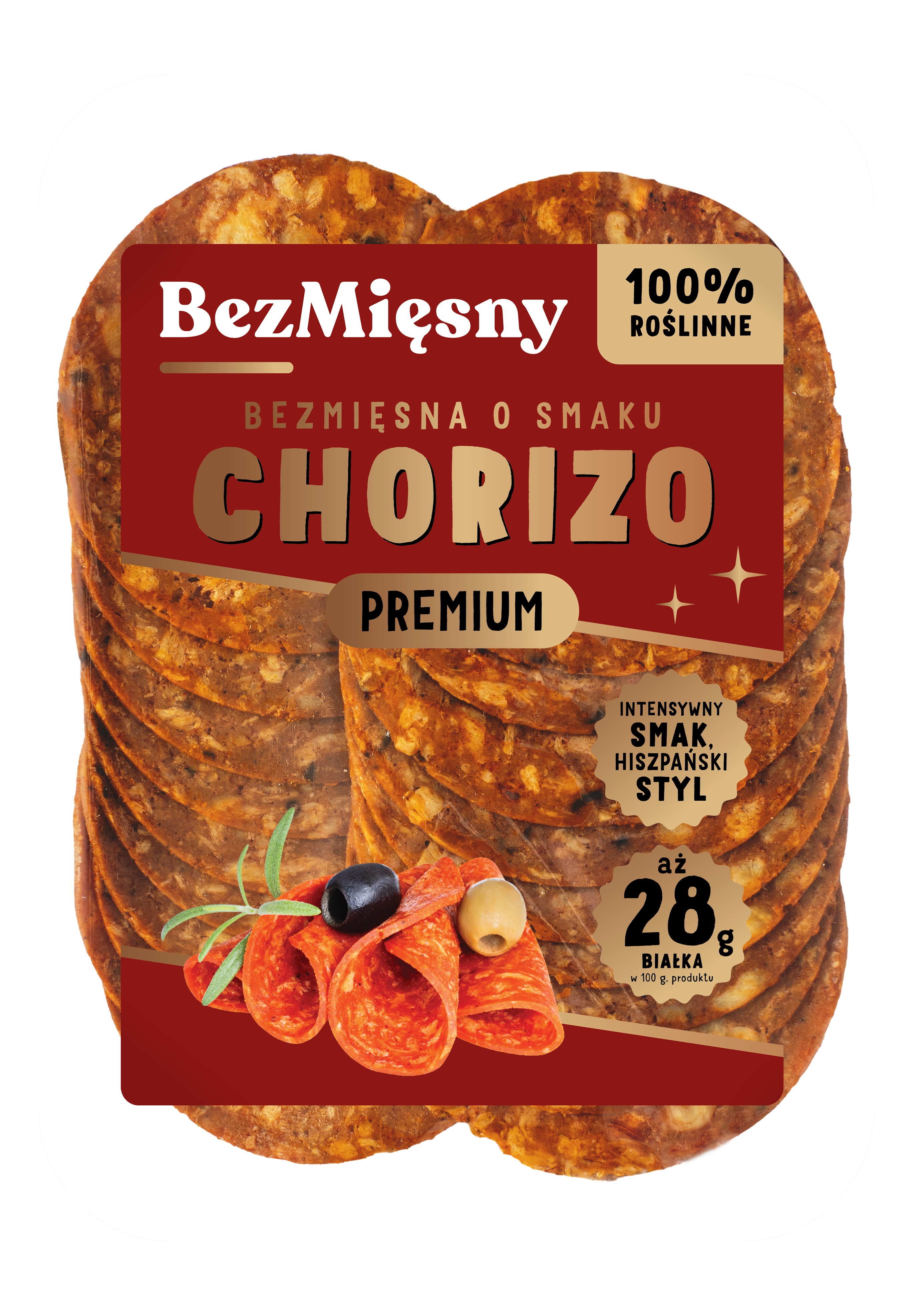 Bezmięsny Roślinne Chorizo Premium 100 g