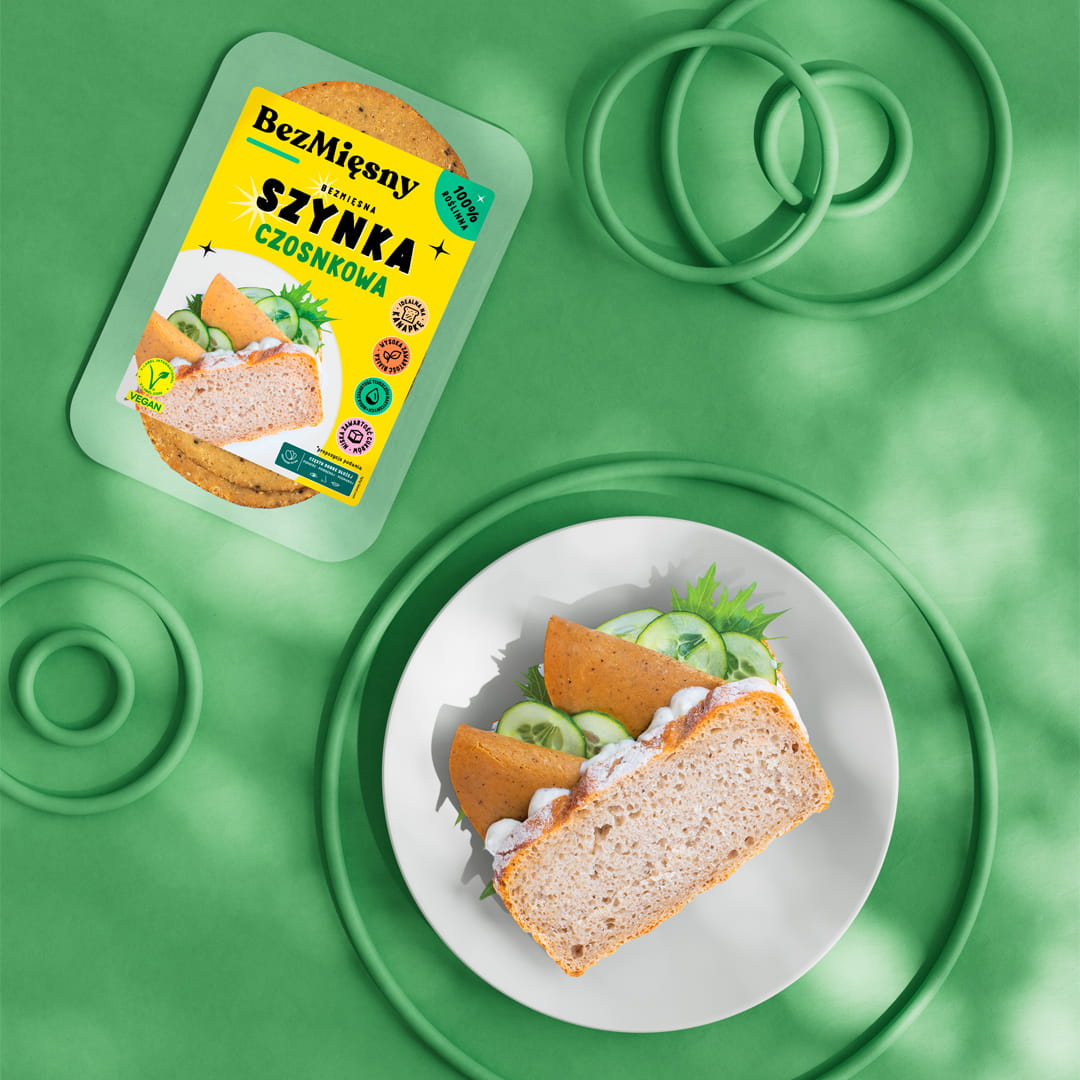 Bezmięsny Bezmięsna Szynka Czosnkowa 120 g