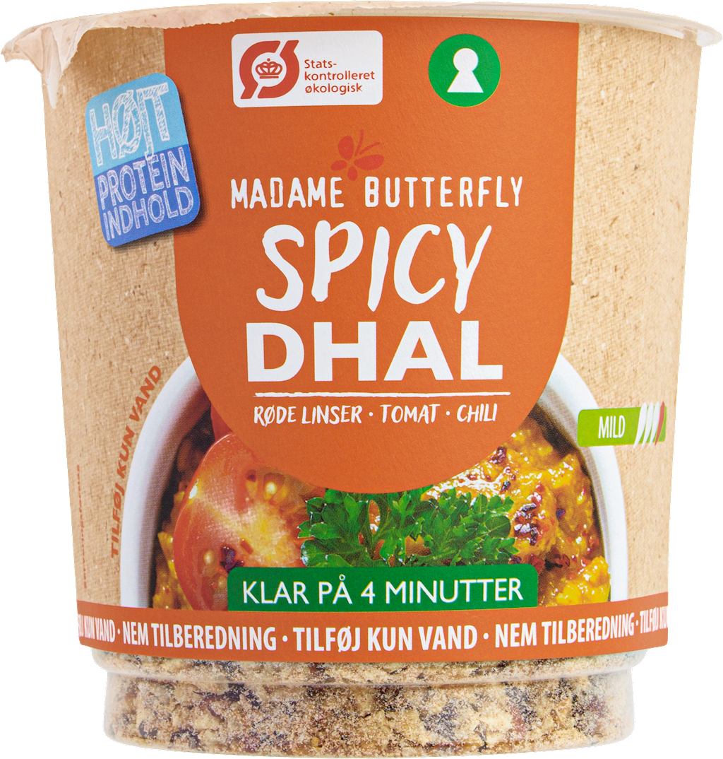Danie błyskawiczne proteinowe Dal pikantny bezglutenowe BIO 60g Madame Butterfly