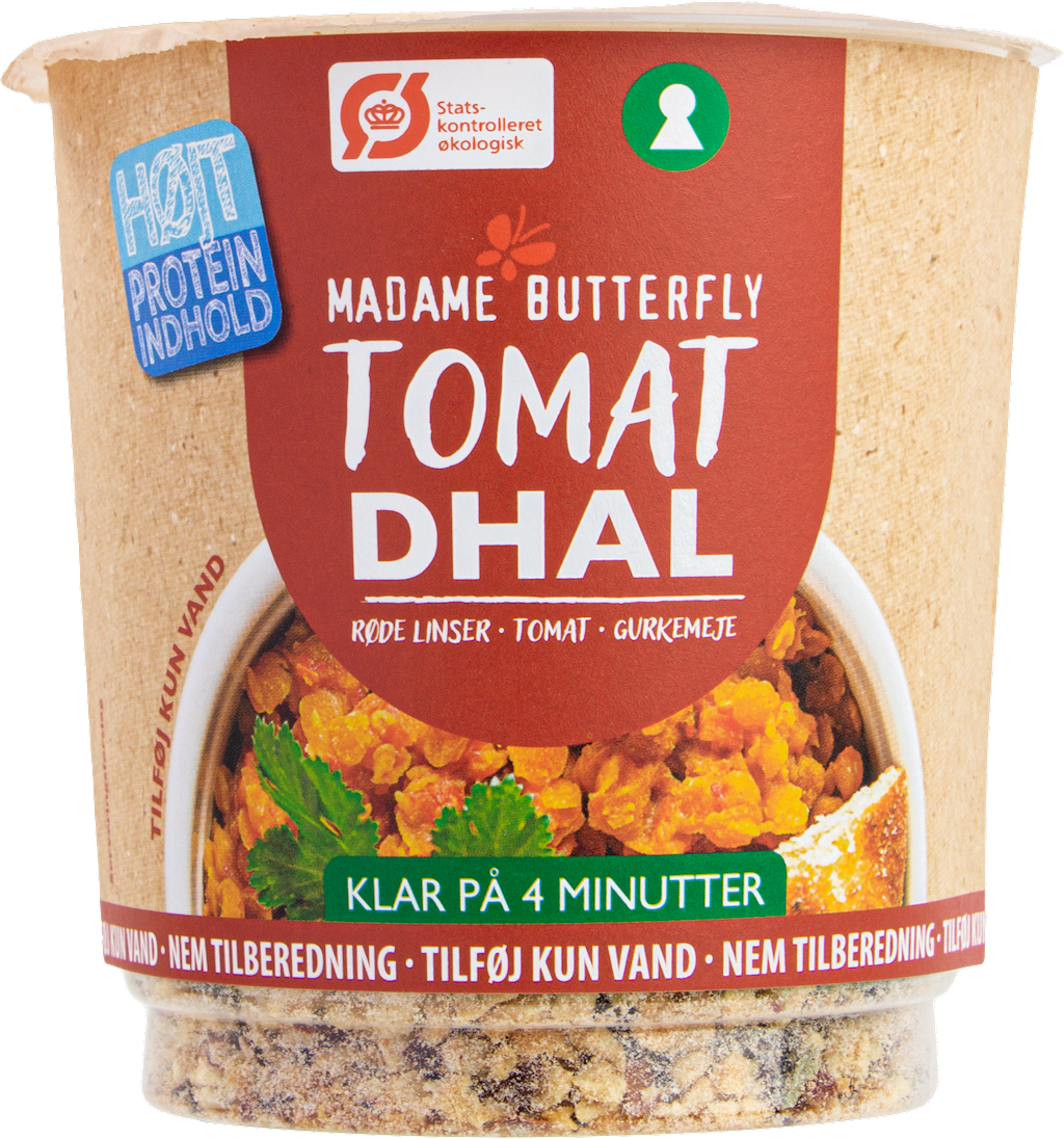 Danie błyskawiczne proteinowe Dal pomidorowy bezglutenowe  BIO 60g Madame Butterfly