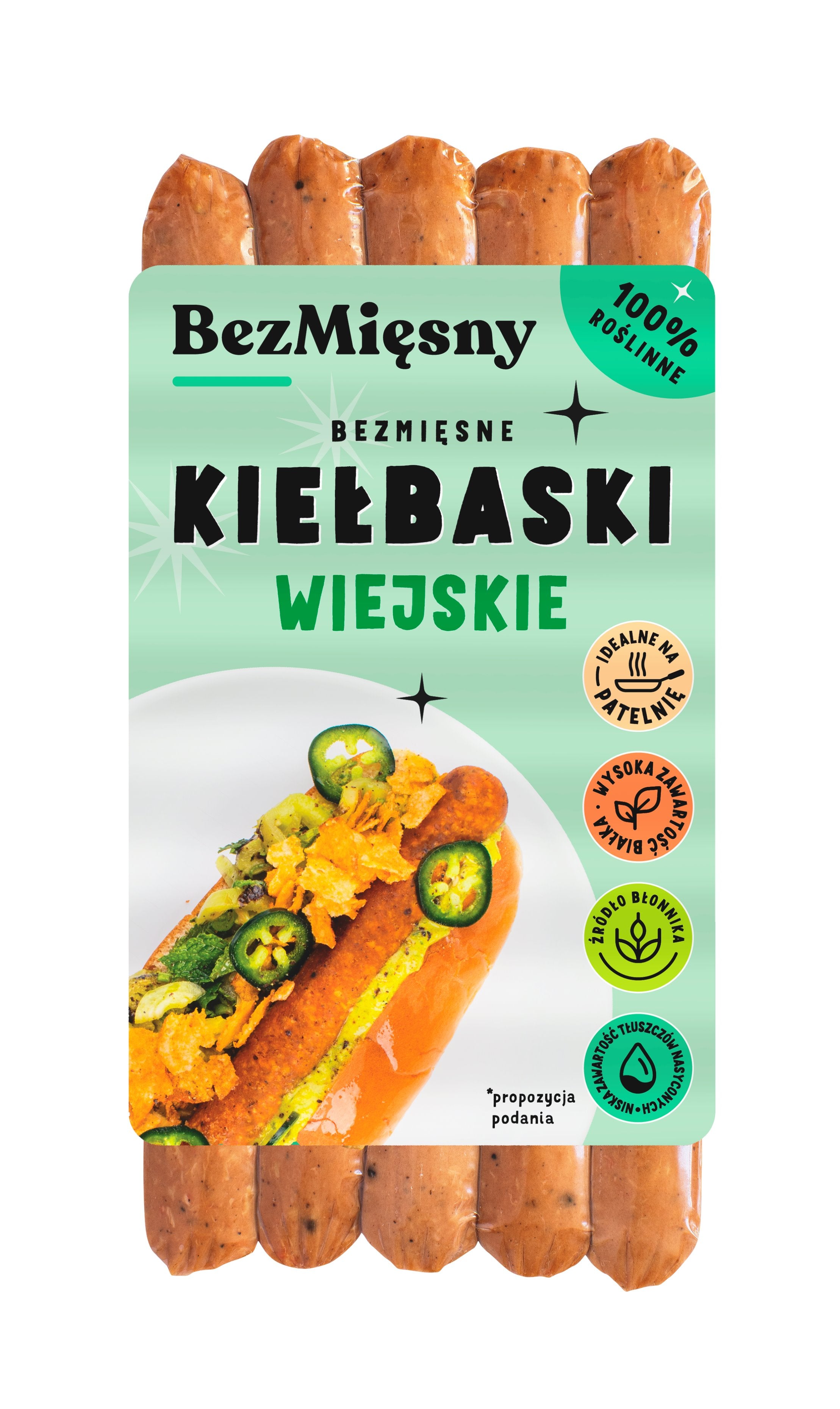 Roślinne Kiełbaski Wiejskie 180g Bezmięsny