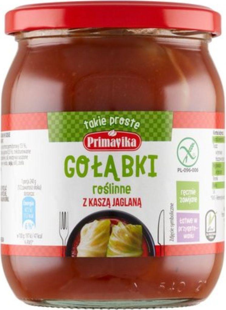 Gołąbki roślinne z kaszą jaglaną bezglutenowe 480g Primavika