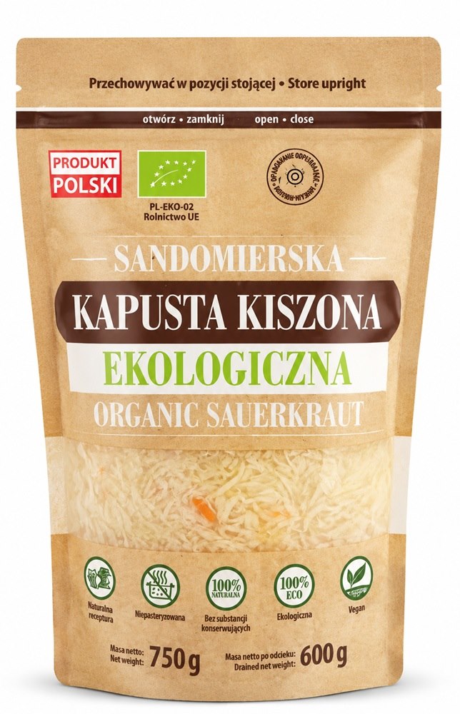 Kapusta Kiszona Sandomierska Ekologiczna 750 g MEGAWITA