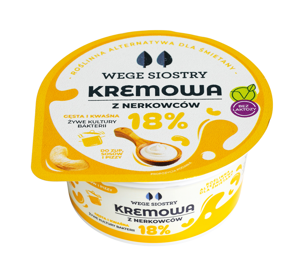 Kremowa 18% kwaśna na bazie nerkowców 150 g