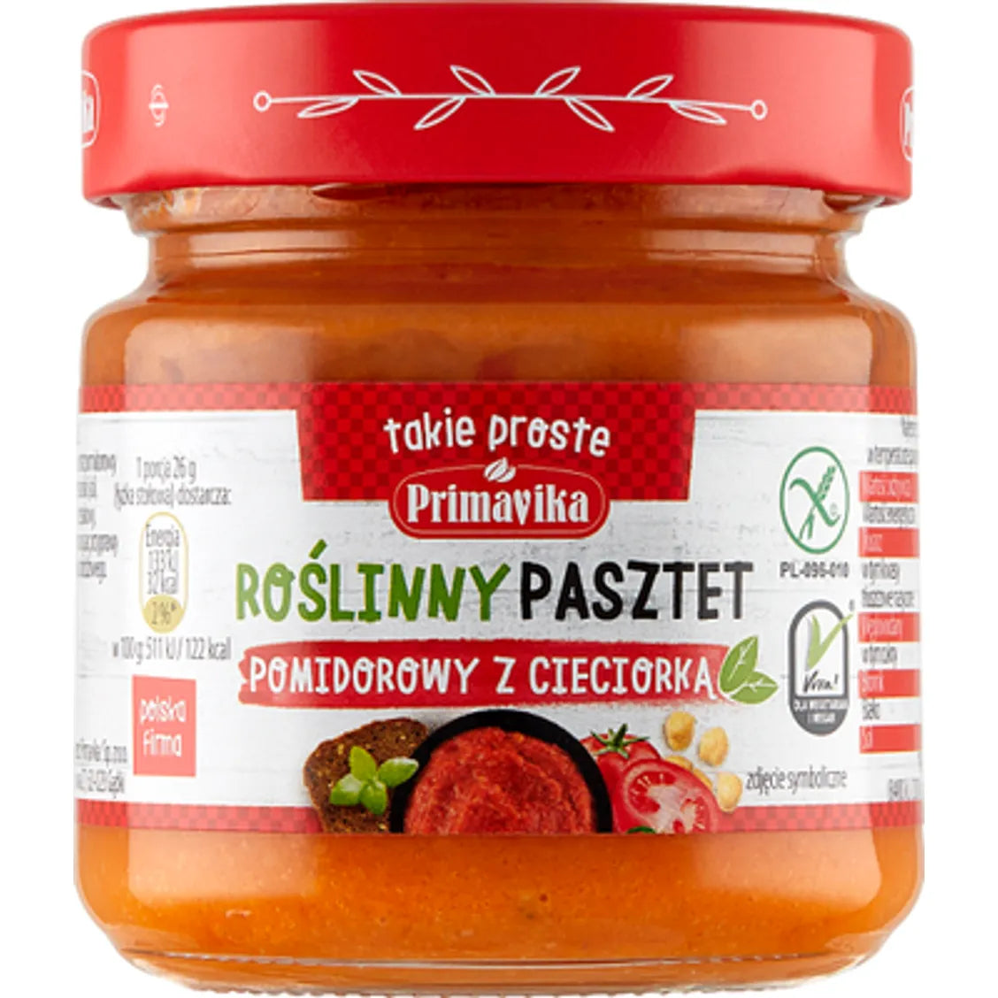 Primavika Pasztet pomidorowy z cieciorką 160g