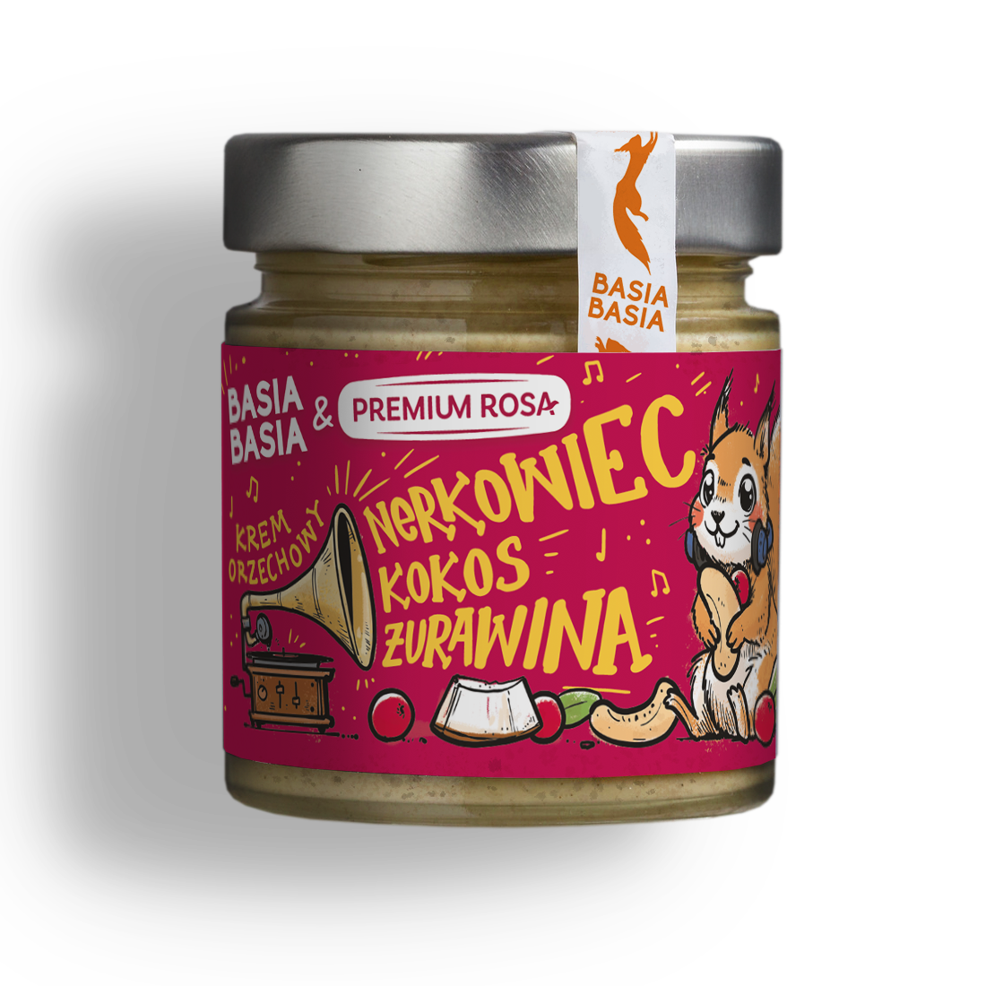 BASIA BASIA Krem orzechowy nerkowiec kokos żurawina 195 g