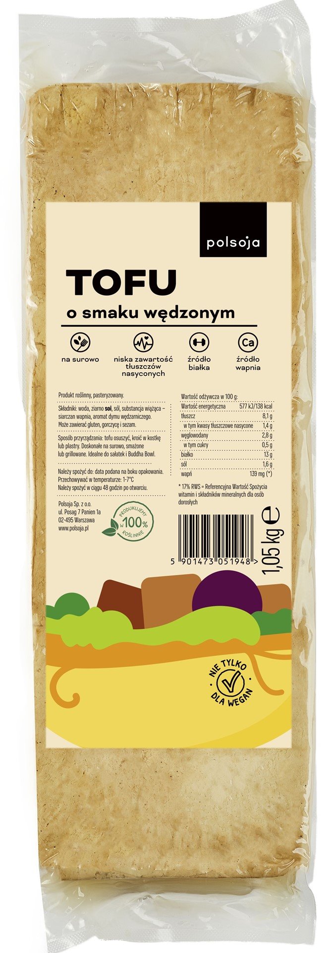 Well Well by Polsoja Tofu Wędzone 1,05 kg