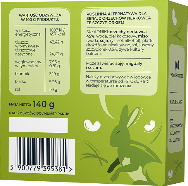 Toczony z nerkowców ze szczypiorkiem 140 g