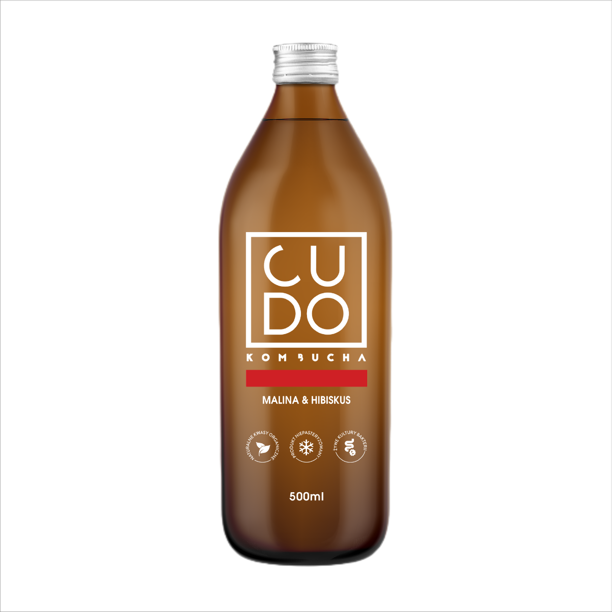 CUDO Kombucha Malina i Hibiskus 500 ml